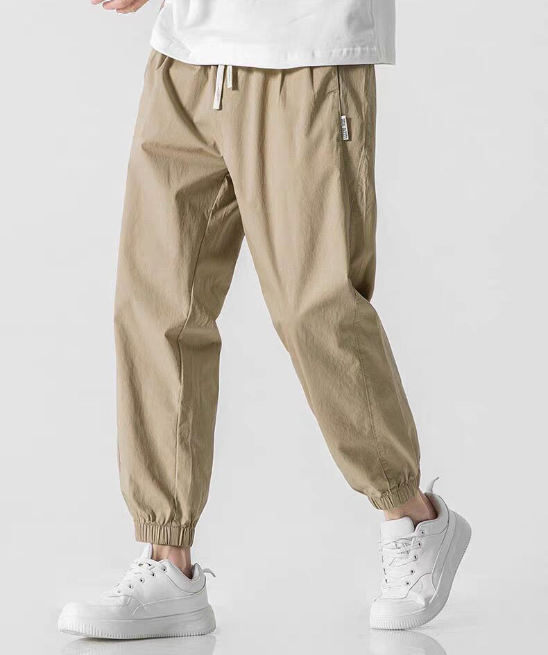 Men SolidEasy Wash Trousers