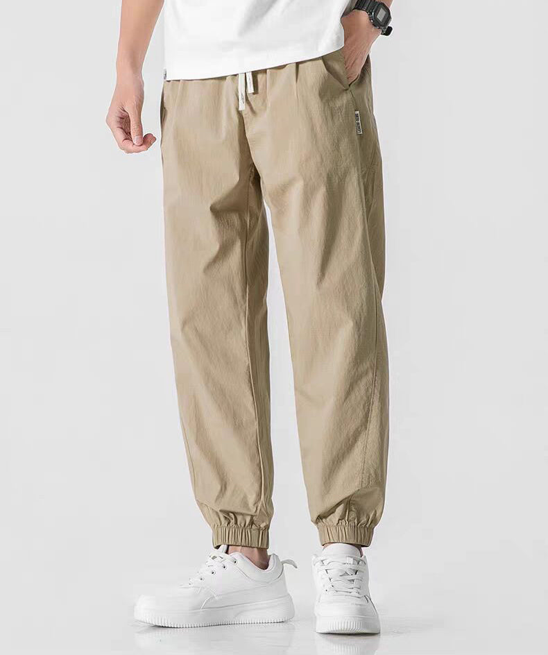 Men SolidEasy Wash Trousers