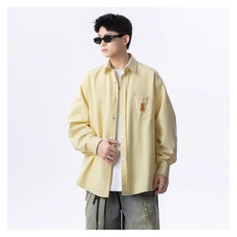 Men Vertical Striped Spread Collar Casual Shirt