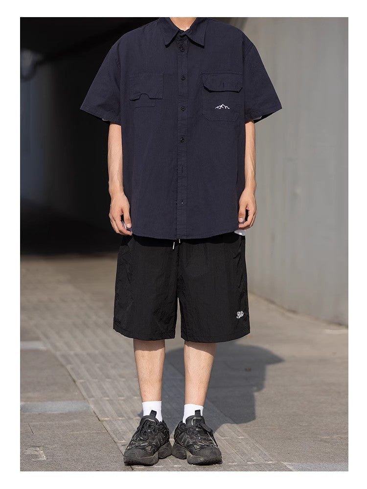Men Solid Spread Collar Casual Shirt