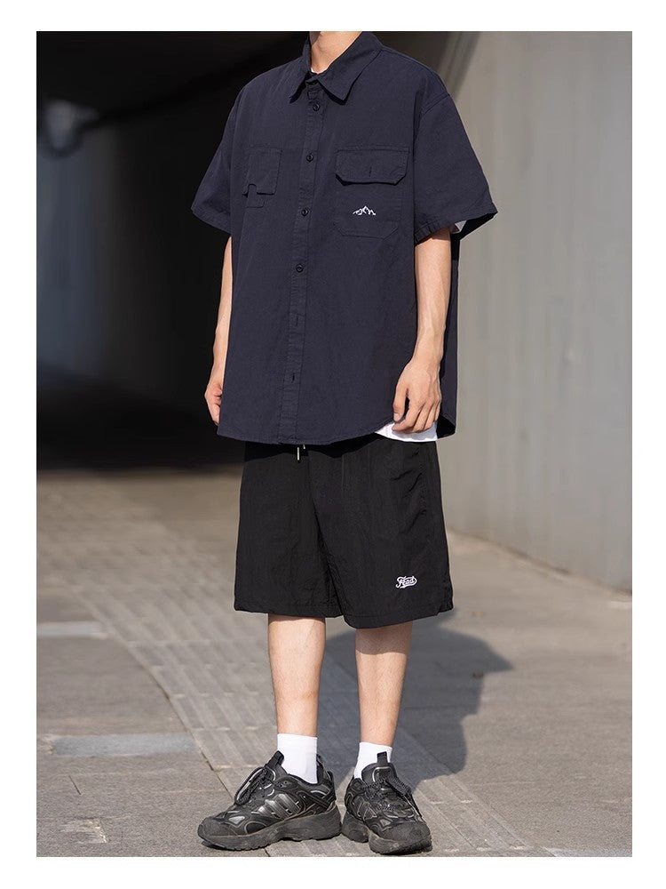 Men Solid Spread Collar Casual Shirt
