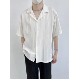 Men Relaxed Fit Textured Spread Collar Cotton Casual Shirt