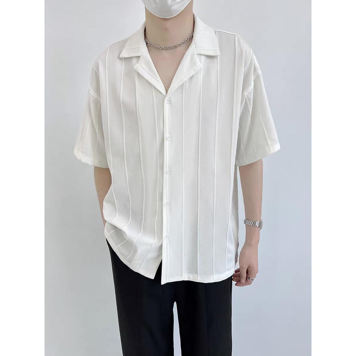 Men Relaxed Fit Textured Spread Collar Cotton Casual Shirt