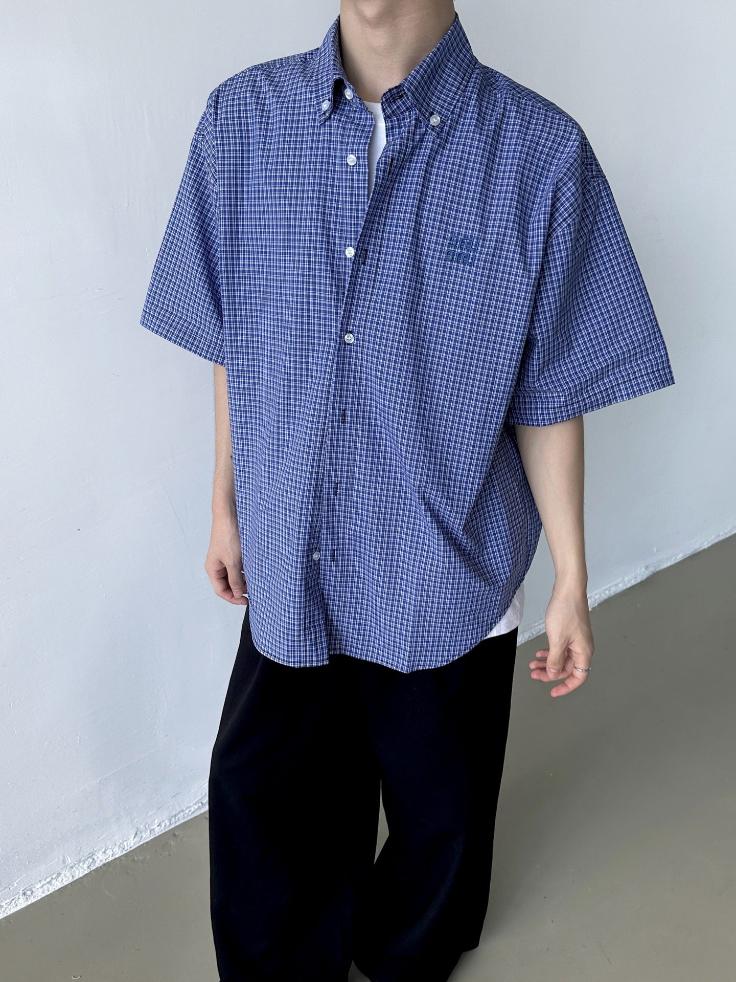 Men Micro Checks Casual Shirt
