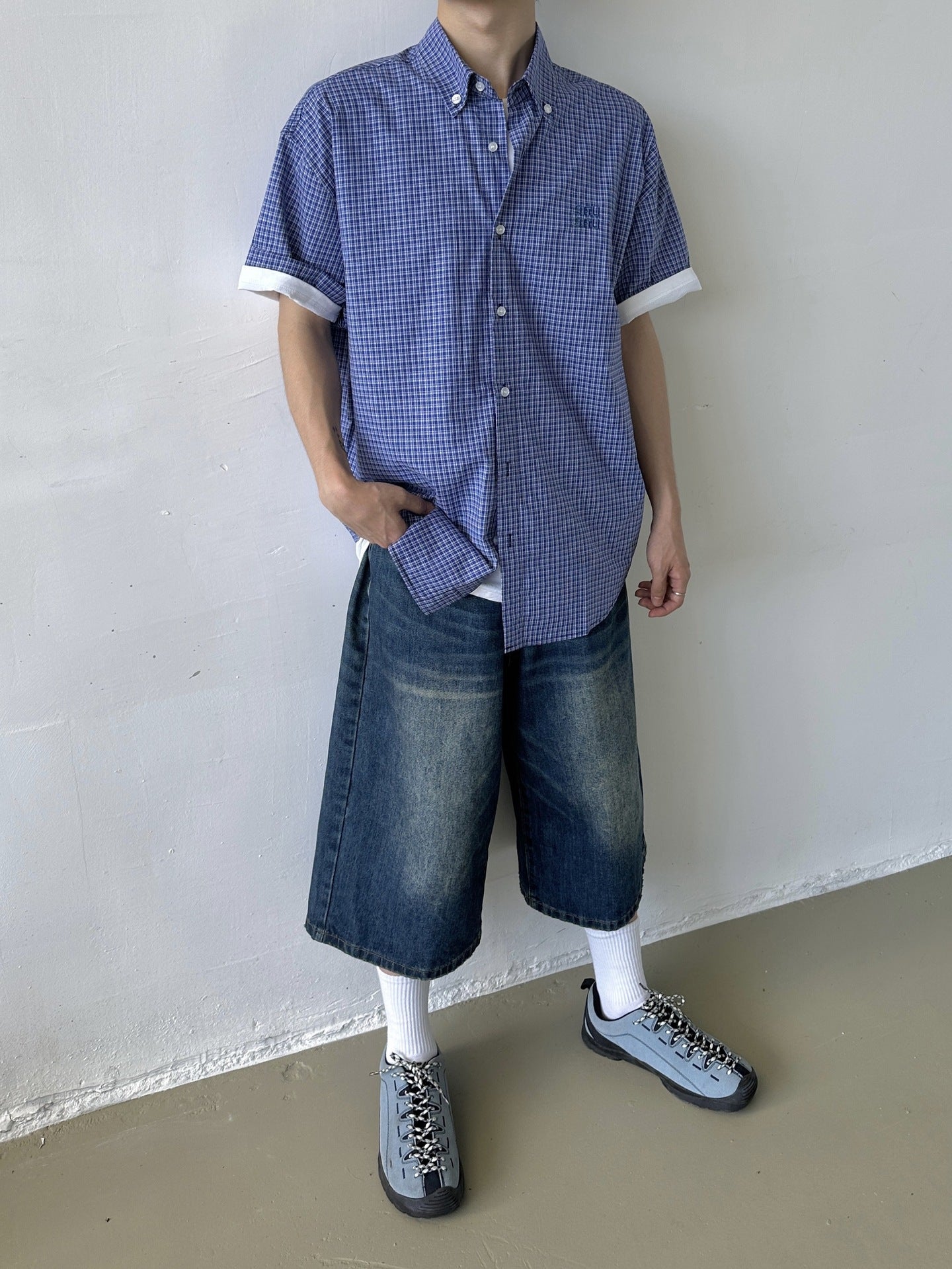 Men Micro Checks Casual Shirt