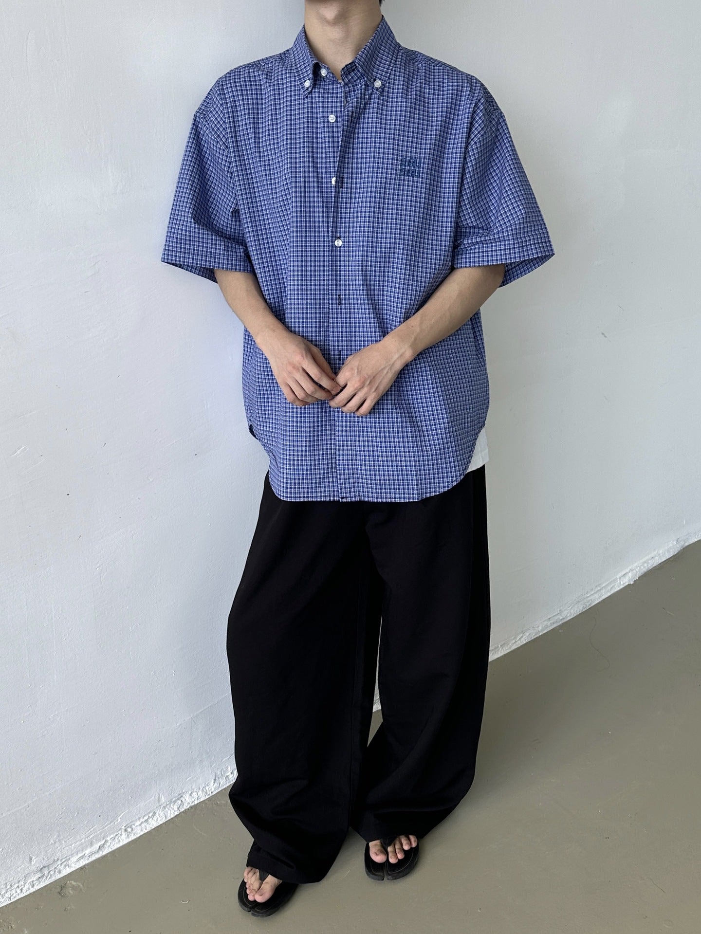 Men Micro Checks Casual Shirt