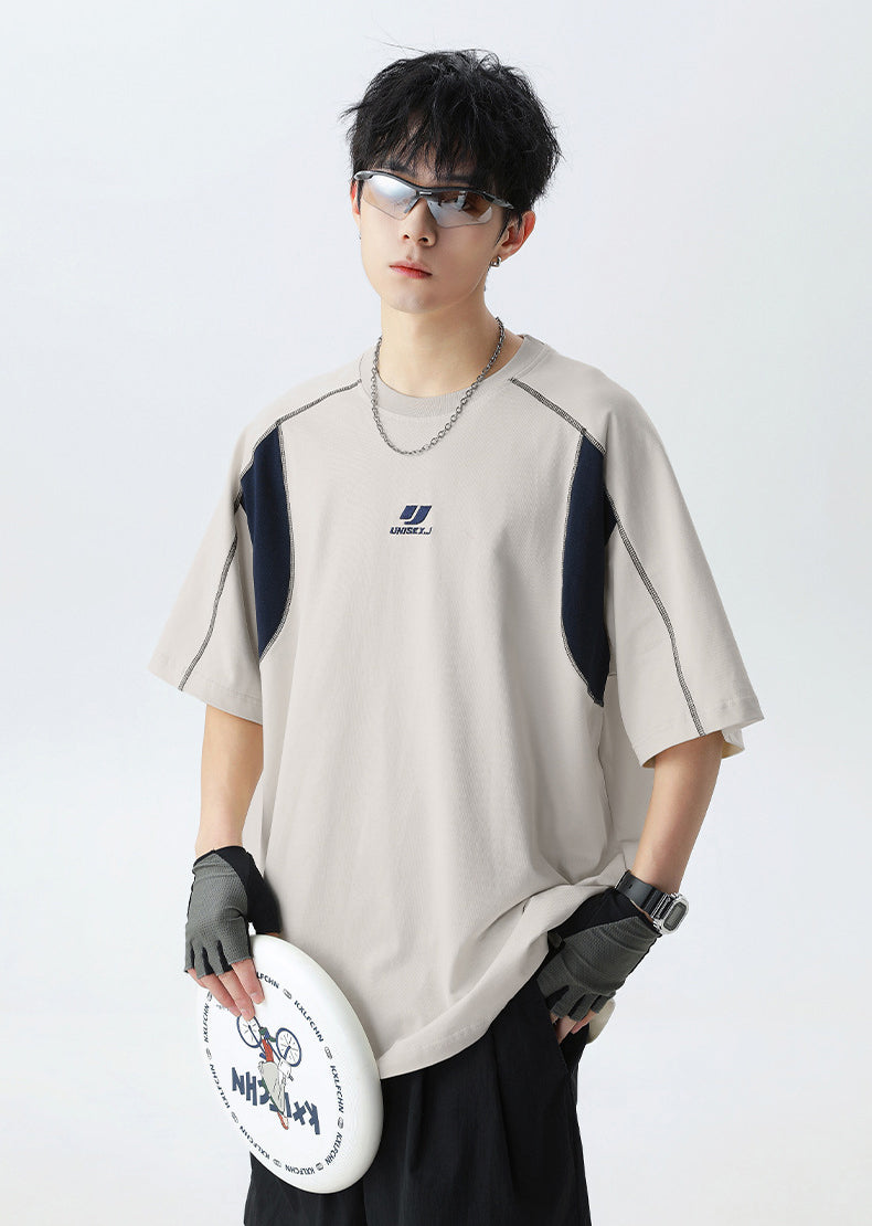 Men Solid Round Neck Oversized T-shirt