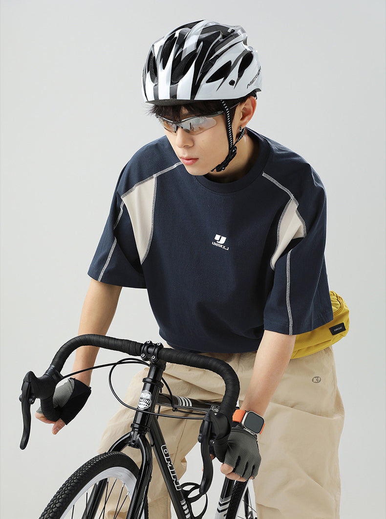 Men Solid Round Neck Oversized T-shirt