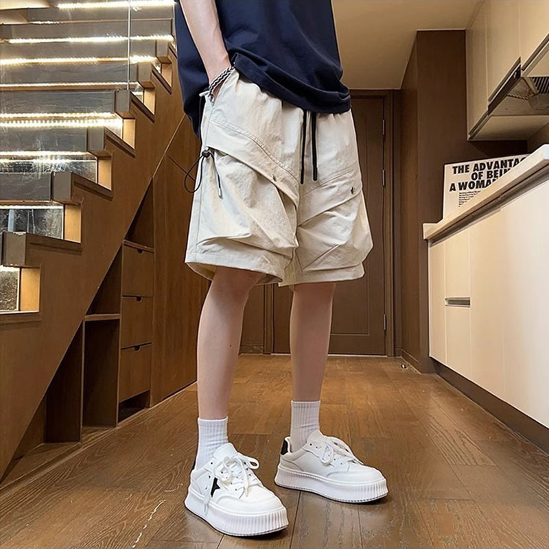 Men Solid Mid-Rise Shorts