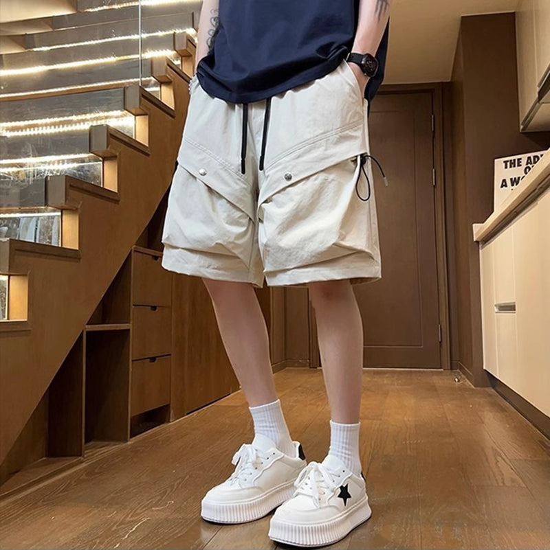 Men Solid Mid-Rise Shorts