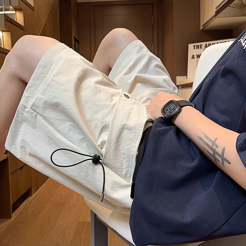 Men Solid Mid-Rise Shorts