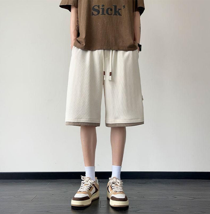 Men Mid Rise Loose Fit Regular Shorts