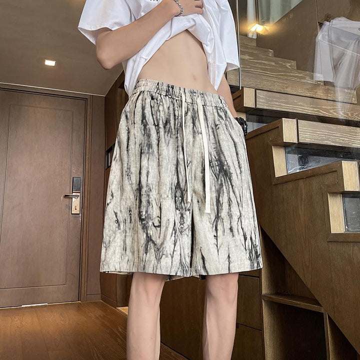 Men Abstract Printed Outdoor Rapid-Dry Regular Shorts