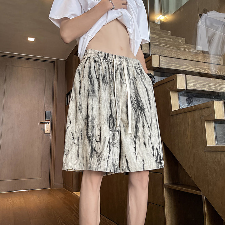 Men Abstract Printed Outdoor Rapid-Dry Regular Shorts