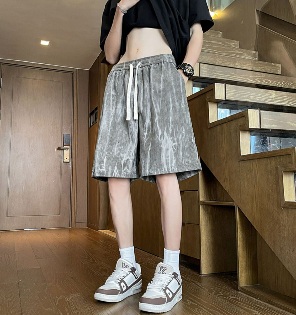 Men Printed Mid-Rise Outdoor Shorts