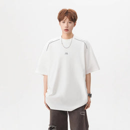 Round Neck Drop-Shoulder Sleeves Oversized T-shirt