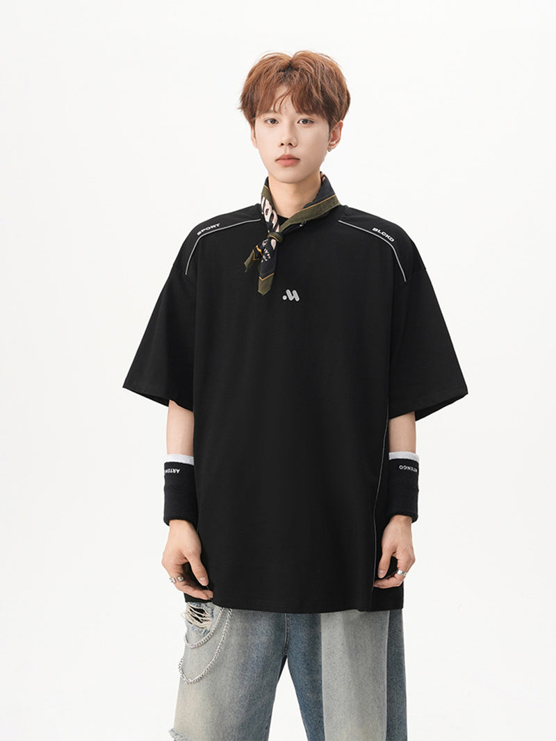 Men Solid Round Neck Oversized T-shirt