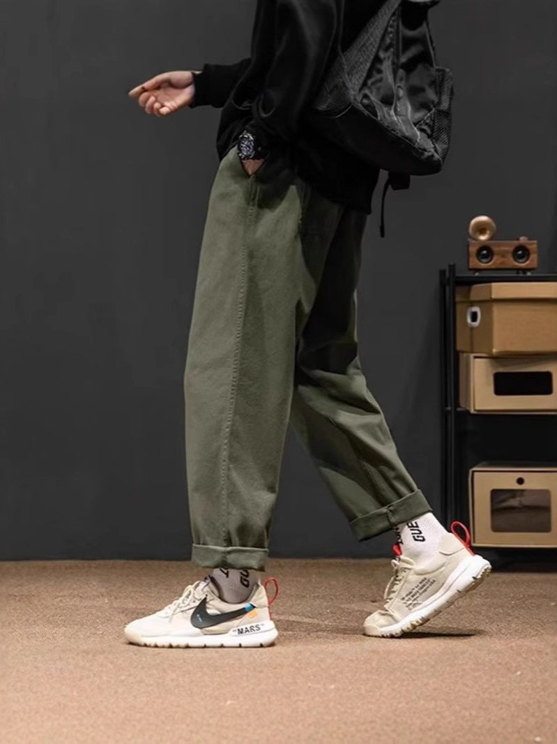Men Slim Fit Mid-Rise Trouser