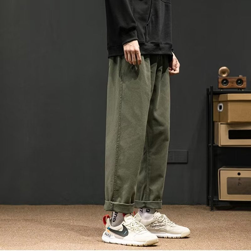 Men Slim Fit Mid-Rise Trouser