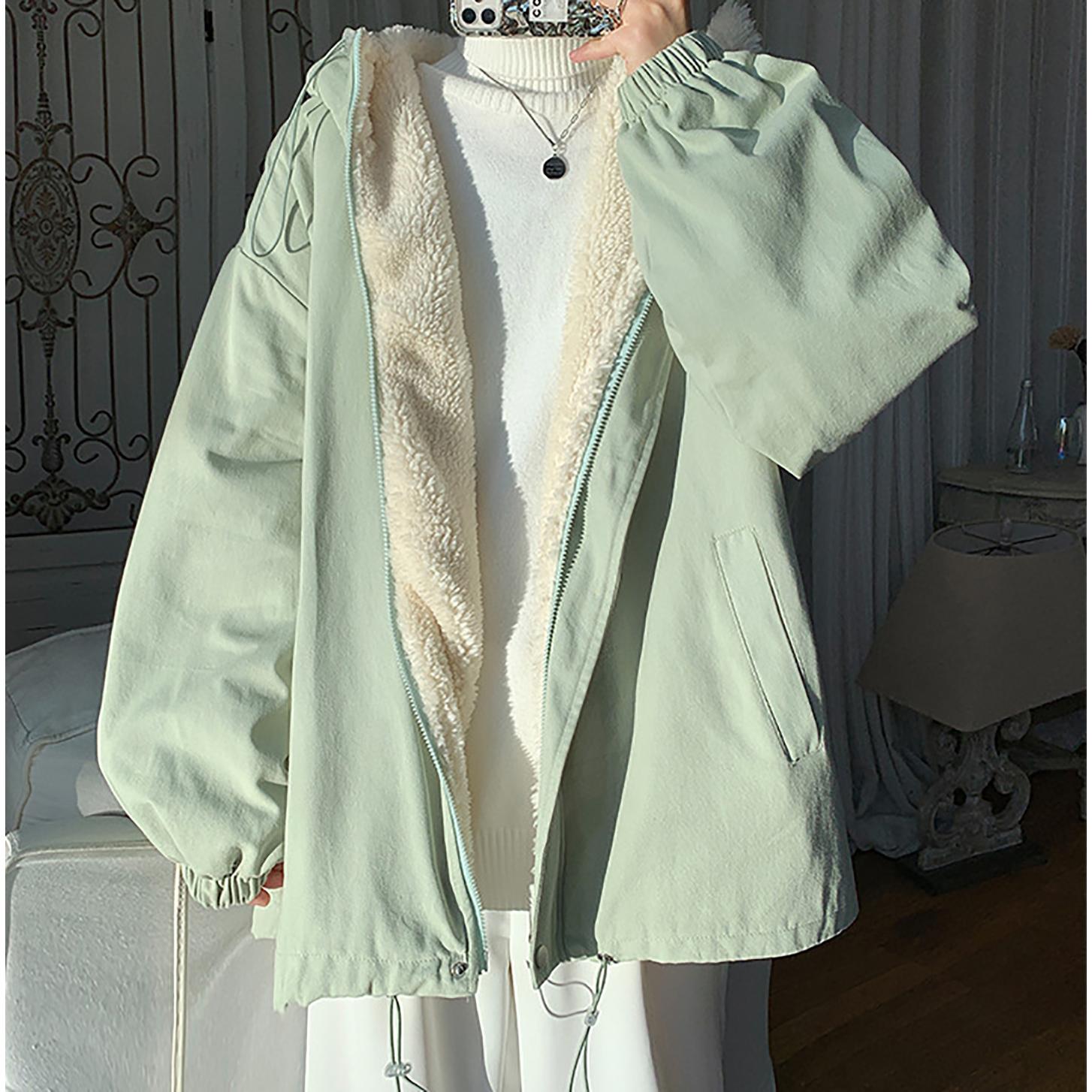 Men Open Front Hooded Jacket
