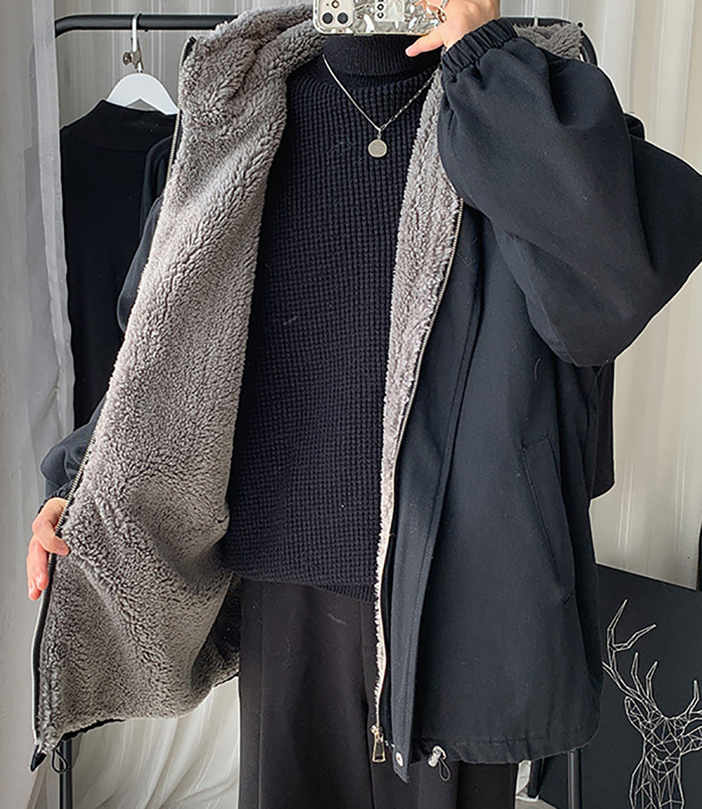 Men Hooded Open Front Jacket