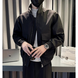 Men Mock Collar Tailored Jacket