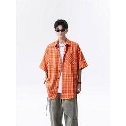 Gingham Checks Checked Cutaway Collar Shirt