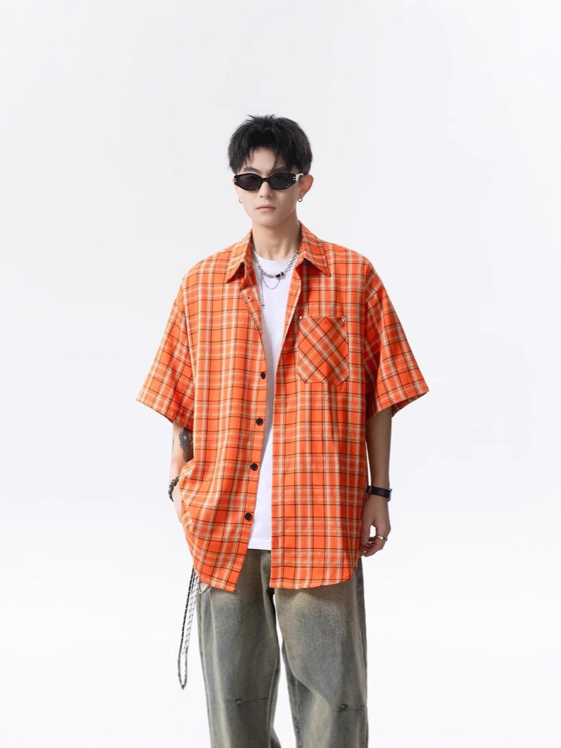 Gingham Checks Checked Cutaway Collar Shirt