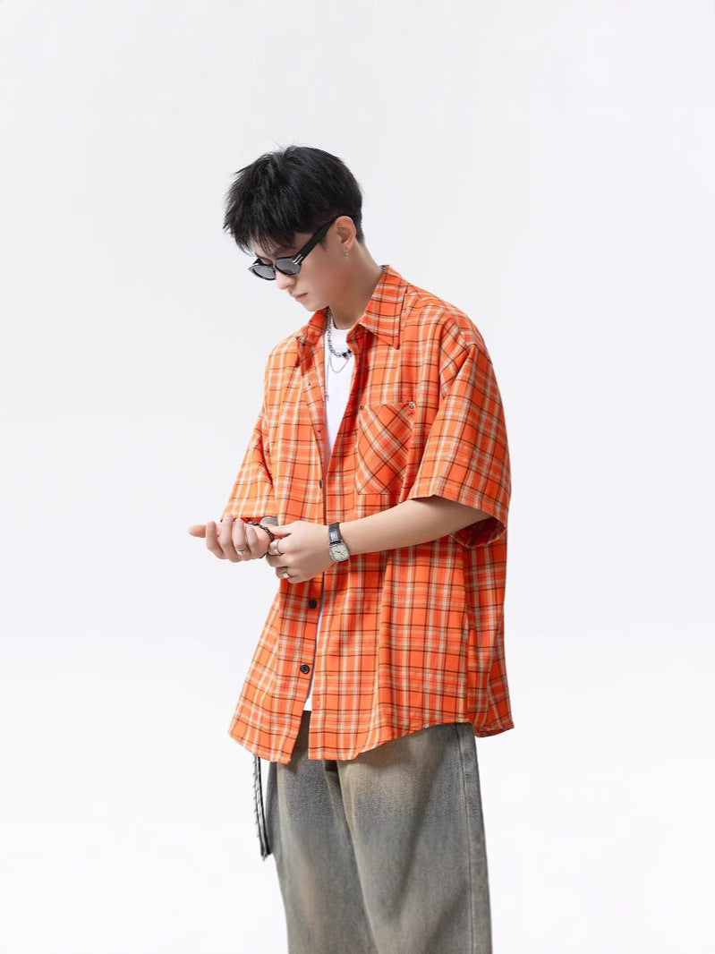 Gingham Checks Checked Cutaway Collar Shirt