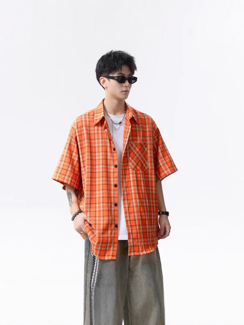 Gingham Checks Checked Cutaway Collar Shirt