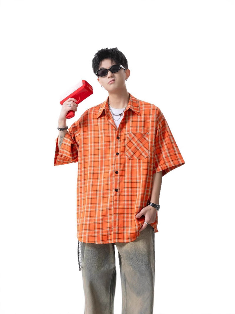 Gingham Checks Checked Cutaway Collar Shirt
