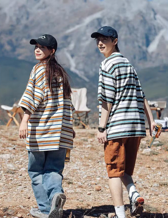 Striped Oversized Casual T-Shirt