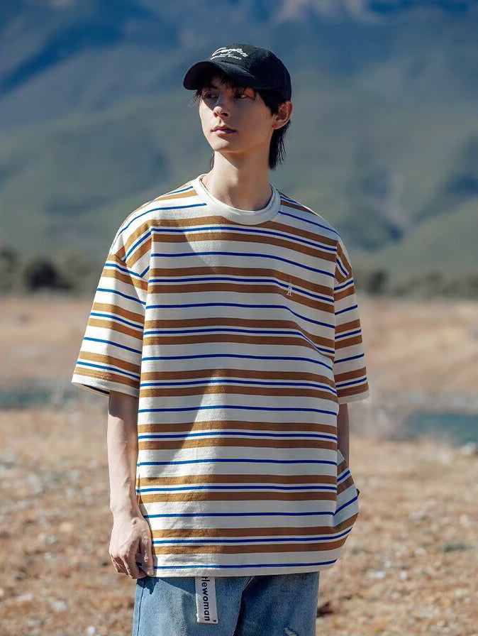 Striped Oversized Casual T-Shirt