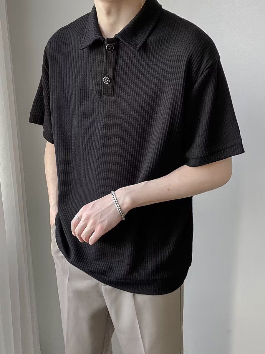 Short Sleeves Polo Collar T-shirt