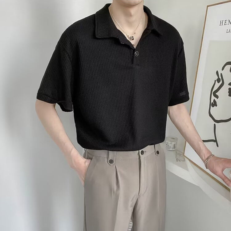 Short Sleeves Polo Collar T-shirt
