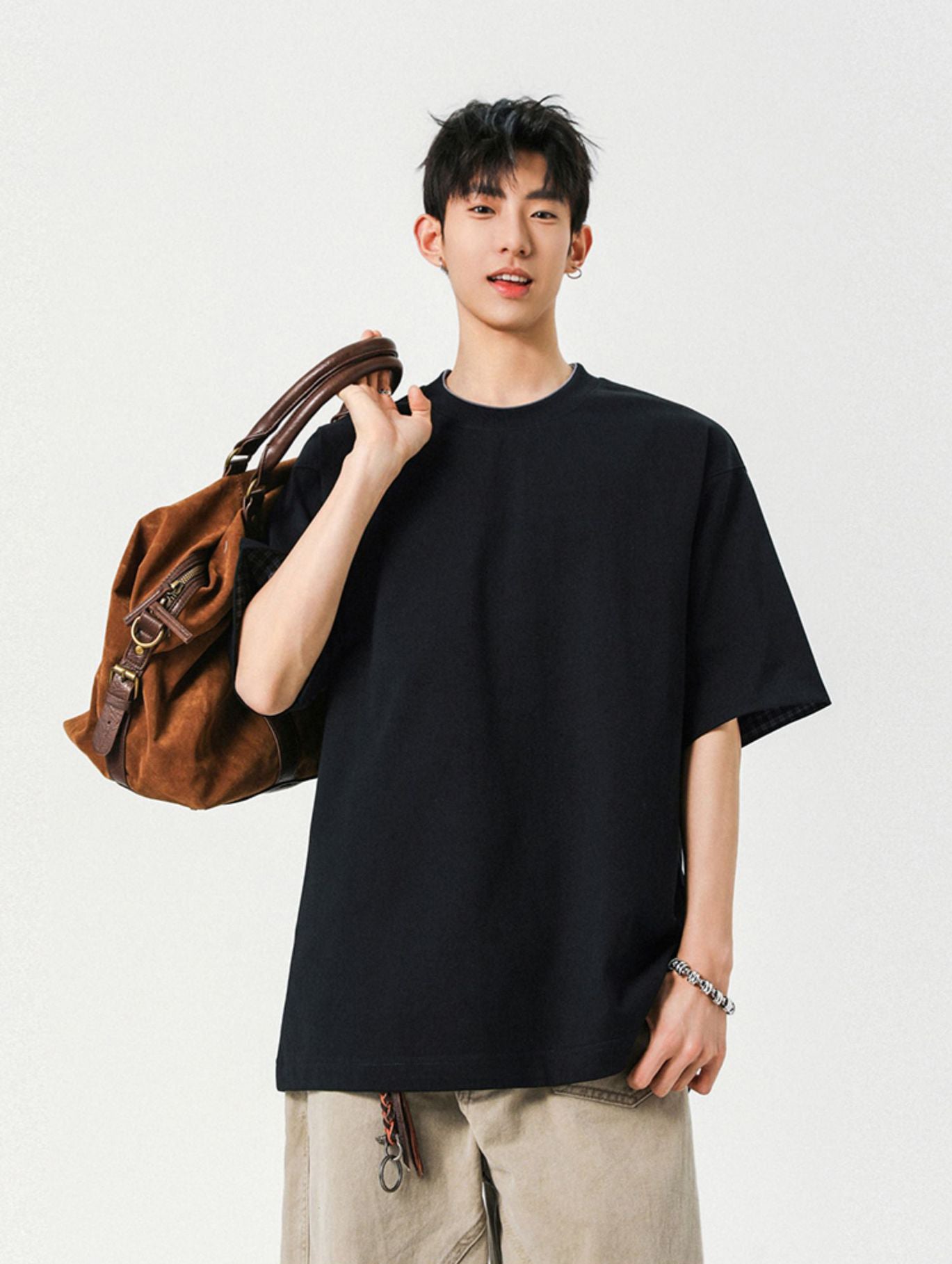 Oversized Drop-Shoulder Sleeves T-Shirt
