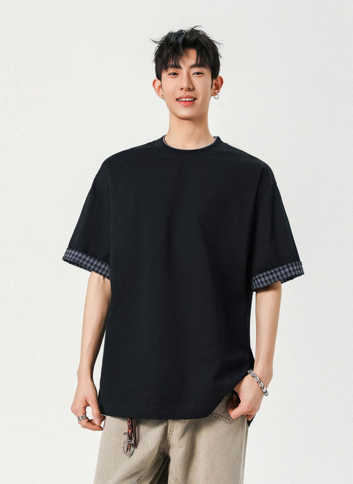 Oversized Drop-Shoulder Sleeves T-Shirt