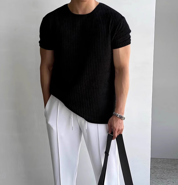 Round Neck Regular Fit Short Sleeves T-shirt