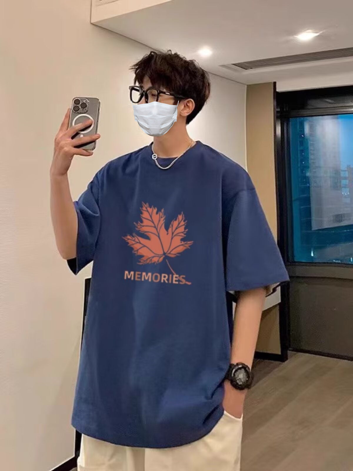 Graphic Printed Oversized Round Neck T-shirt