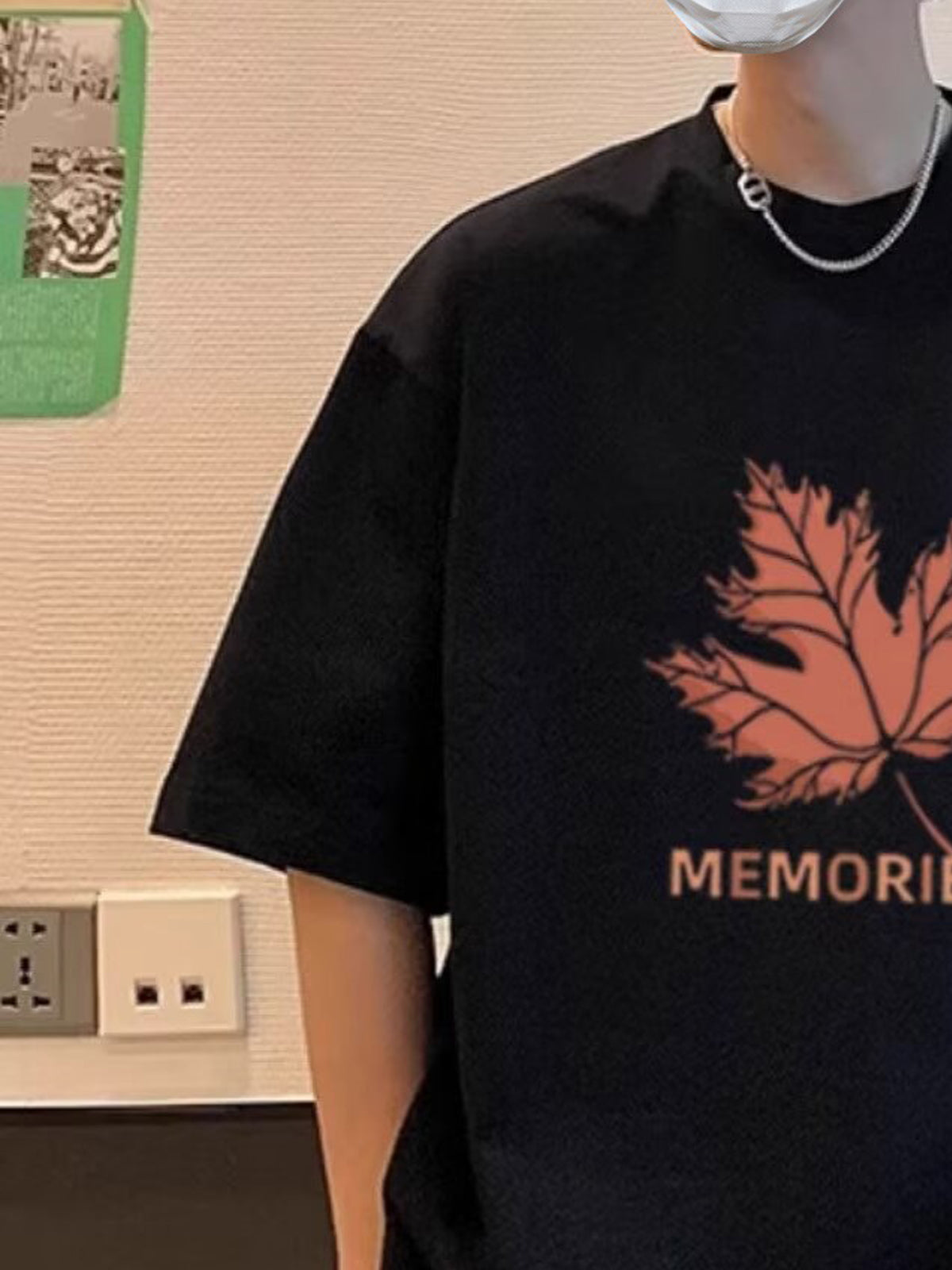 Memories Graphic Oversized Round Neck Short Sleeves T-shirt