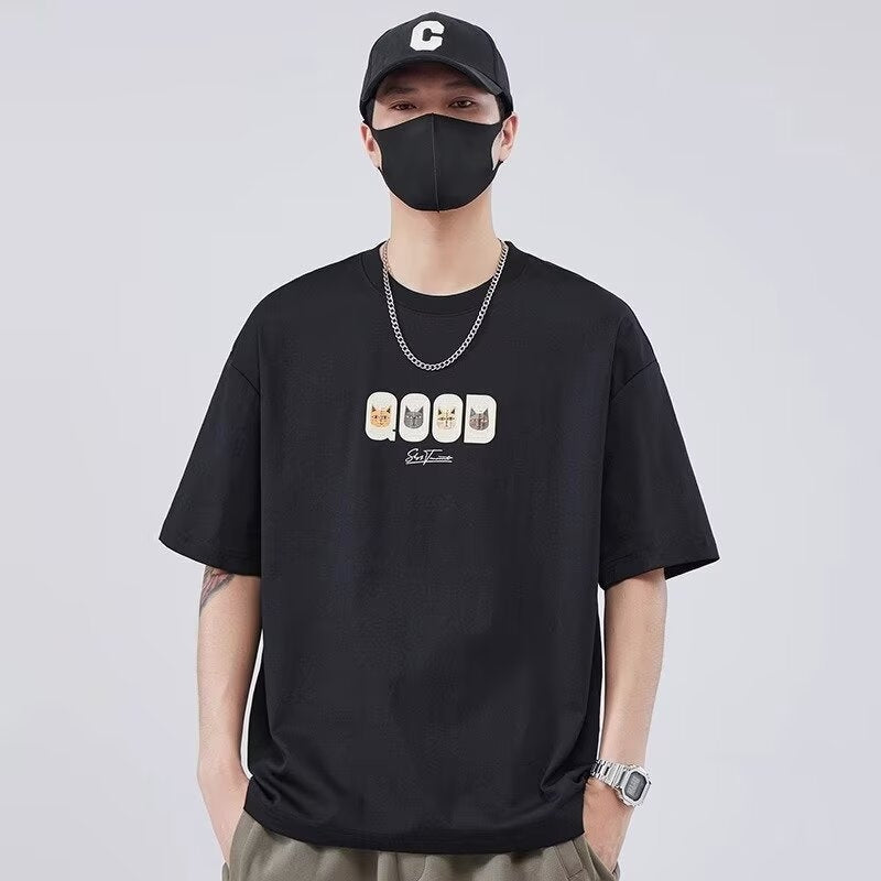Animal Graphic Printed Cotton Oversized T-shirt