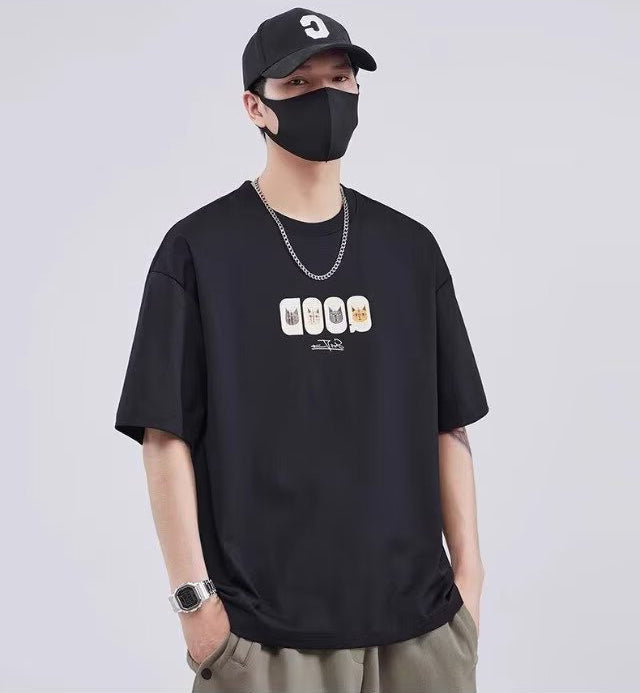 Animal Graphic Printed Cotton Oversized T-shirt