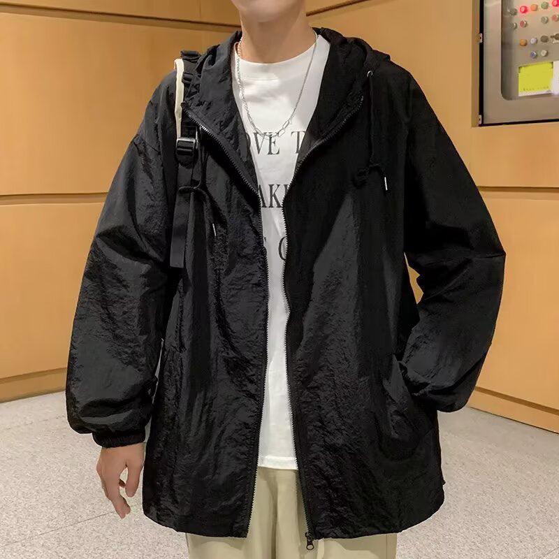 Hooded Open Front Jacket