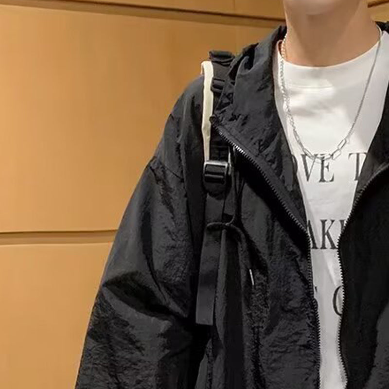 Hooded Open Front Jacket