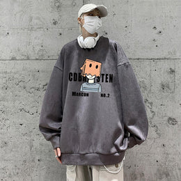 Men Graphic Print Pullover Sweatshirt