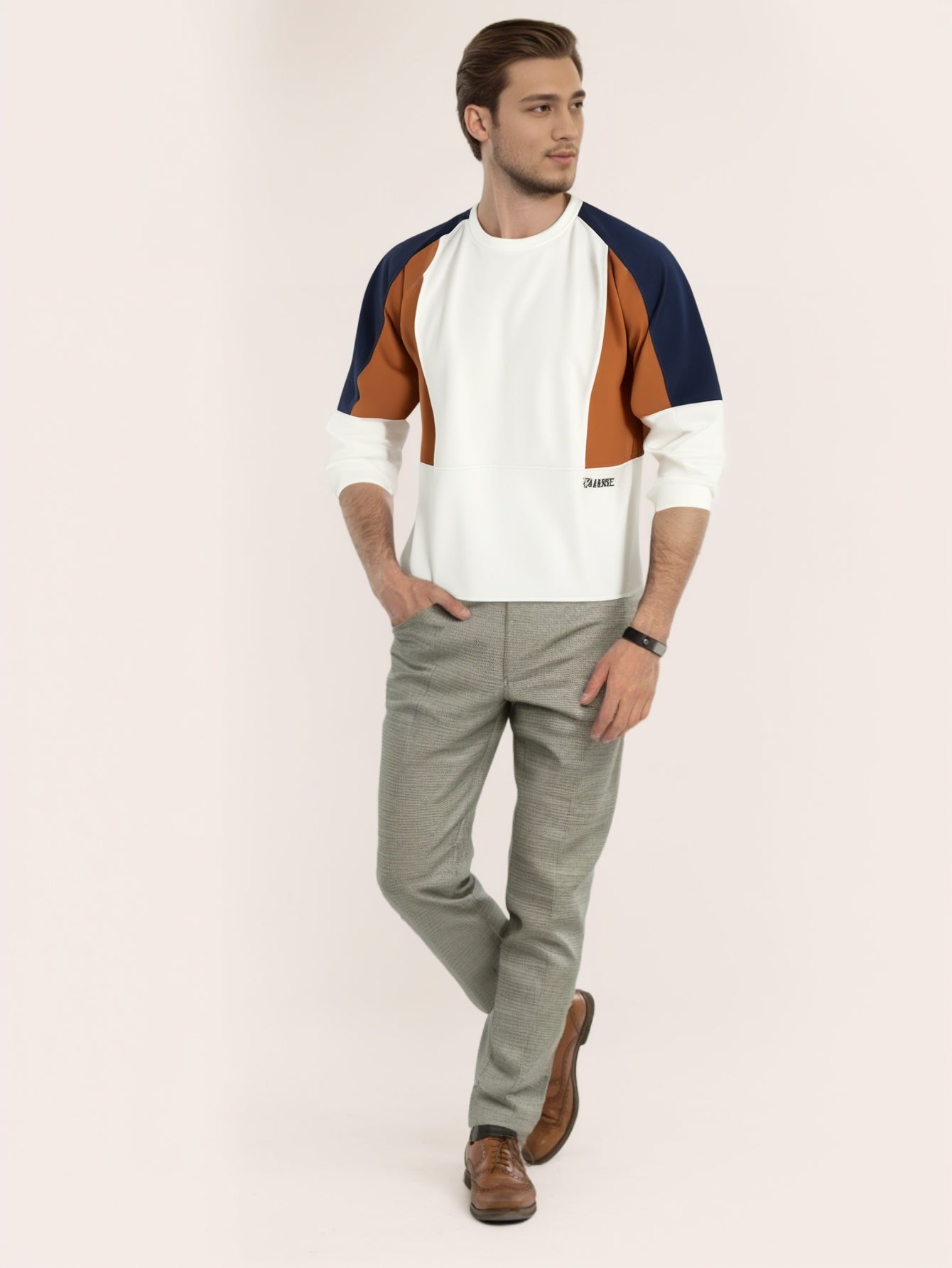 Men Colourblocked Sweatshirt