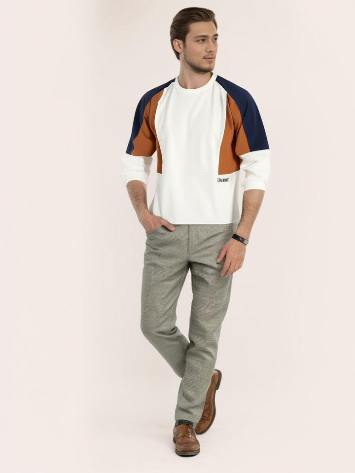 Men Colourblocked Sweatshirt