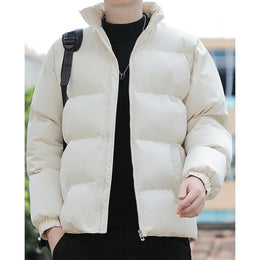 Men Mock Collar Puffer Jacket