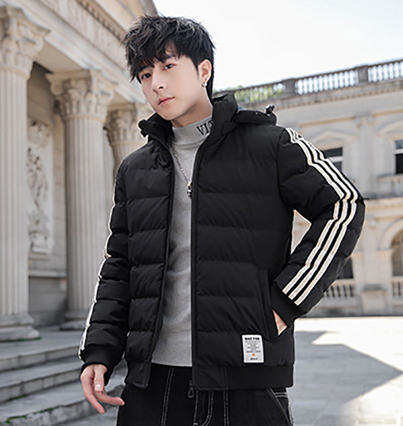 Men Mock Collar Puffer Jacket