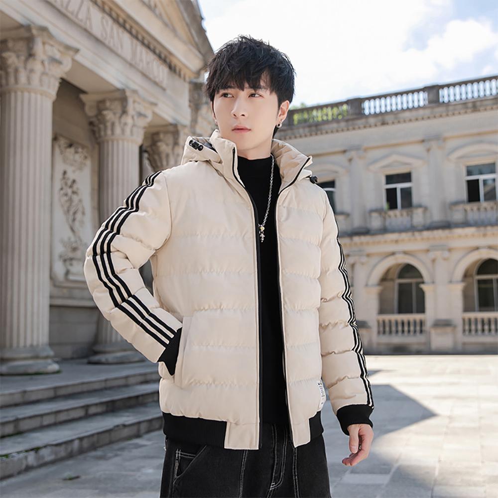 Men Mock Collar Puffer Jacket